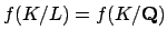 $ f(K/L)=f(K/\mathbf{Q})$