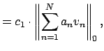 $\displaystyle = c_1 \cdot \left\Vert\sum_{n=1}^N a_n v_n\right\Vert _0,$