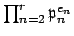 $ \prod_{n=2}^r \mathfrak{p}_n^{e_n}$