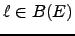 $\ell\in B(E)$