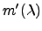 $m'(\lambda)$