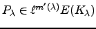 $P_{\lambda} \in \ell^{m'(\lambda)} E(K_{\lambda})$