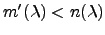 $m'(\lambda) < n(\lambda)$