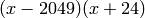 (x-2049)(x+24)