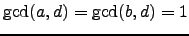 $\gcd(a,d)=\gcd(b,d)=1$