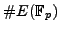 $ \char93 E(\mathbb{F}_p)$