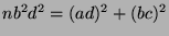$ nb^2d^2=(ad)^2+(bc)^2$