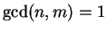 $ \gcd(n,m)=1$