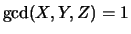 $\gcd(X,Y,Z)=1$