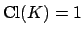 $ \Cl (K)=1$