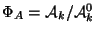 $ \Phi_A = \mathcal{A}_k/\mathcal{A}^0_k$